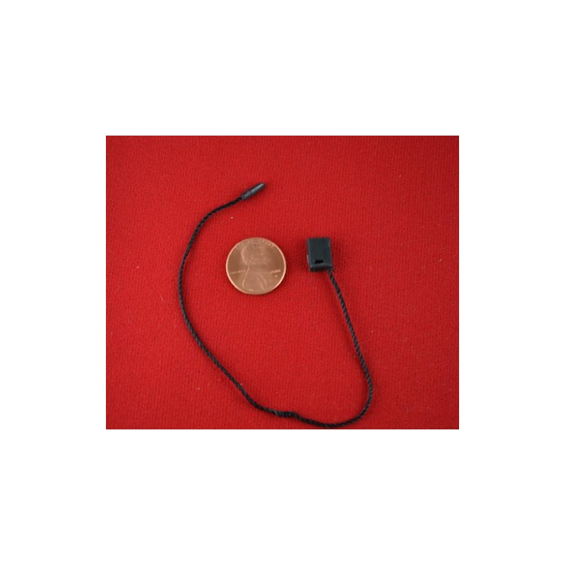 7" 100 Pcs Black Hang Tag Nylon String Snap Lock