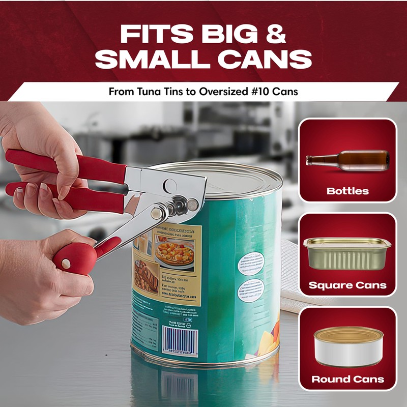 Chef Master Commercial Can Opener Heavy Duty - Manual Hand