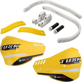 TUSK D-Flex Pro Adventure Handguards Silver Bar/Yellow Plastics 1 1/8" Bars for KTM 790 Adventure R 2019-2020