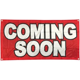 4LessCo 2x4 Ft Coming Soon Banner Vinyl Alternative Store Sign Fabric rb