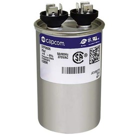 12715-25 uF MFD x 370 VAC Genteq Replacement Capacitor Round # C325R / 97F9606