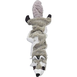 SPOT Bungee Skinneeez Stuffingless Plush Animal Toy for Dogs, Interactive Tug of War Dog Toy, Raccoon, Expands to 36 Inches Long