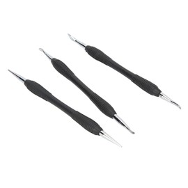 LetCart 3-Piece Stainless Steel Leather Craft Modeling Tools, 14.5-15.2cm Metal Carving Tools for Leather Textures, Wax & PMC Clay Sculpting, Professional Leatherworking Kit