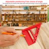 Carpenter Square Scribing Ruler, 3D Multi-Angle Measuring Ruler, Square Protractor,