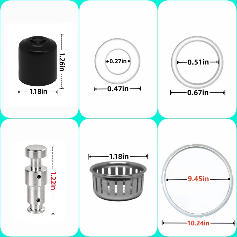 Pnltae Replacement Parts for Instant Pot Duo/Duo Plus 8 Qt,