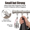 18 Pack Heavy Duty Polished Nickel Curtain Rings with Quieter