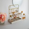 NOBELLUXE Jewellery Organiser – 3-Tier Jewellery Stand with T-Bar Bracelet
