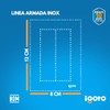 iGoto INOX2008 con 1 apagador escalera de 3 módulos, Acero