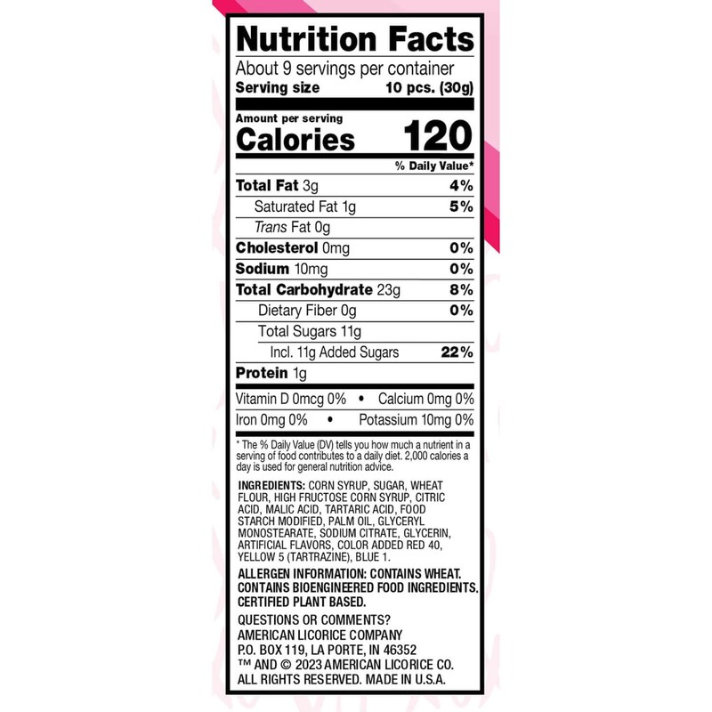 SOUR PUNCH® RAD REDS VALENTINES BITES 6/9oz SUB