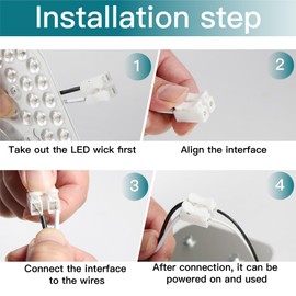2pack 5.1-inch Ceiling Light Modification kit, dimmable LED Replacement Panel, Living Room Light LED Replacement Module, 18W 5CCT 2700K 3000K 3500K 4000K 5000K 2600LM, 120V (2, HM-S13025)