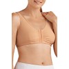 AMOENA Women's Frances Front-Closure Leisure Bra Nude, Large DD/E