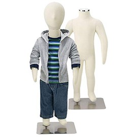 Small Youth Flexible Mannequin (1 Year) - 30½" with Head 24½" Without Head - with Base