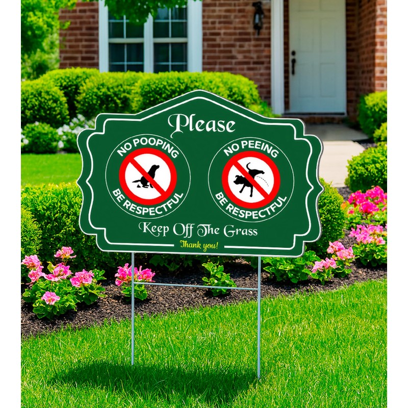 3 Pack 12x8 Inch Please Pack Keep Off Grass, Thank