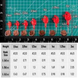 Dr.Fish 10 Pack Swimbait Jig Heads, Saltwater Fishing Jig Heads 3D Eyes High Carbon Steel Hooks Jig Hook Lure Bass Jigs Surf Fishing Jigs Flounder Striper Halibut Pompano Bass 1oz