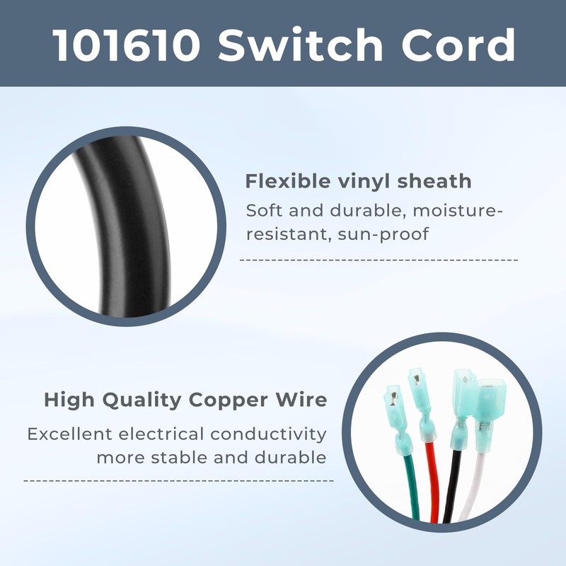 TOSRWGLL 101610 Replacement Switch Cable Assembly for Proteam AviationVac, LineVacer