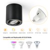 Gleonlux LED Ceiling Spotlight, Surface-Mounted Spotlight, Black, Dimmable, Swivelling with