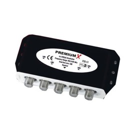 4x PremiumX PXD 41 DiSEqC Switch 4/1 Switch 2.0 Compatible Motor C with Weatherproof Housing DVB-S/S2 SAT Digital Full HD 3D and HDTV