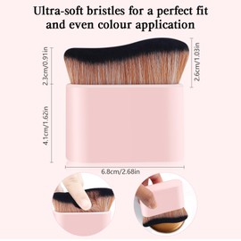 START MAKERS Self Tanner Brush, Self Tanning Applicator Foundation Powder Blending Makeup Brush for Face Leg Arm, Light Pink