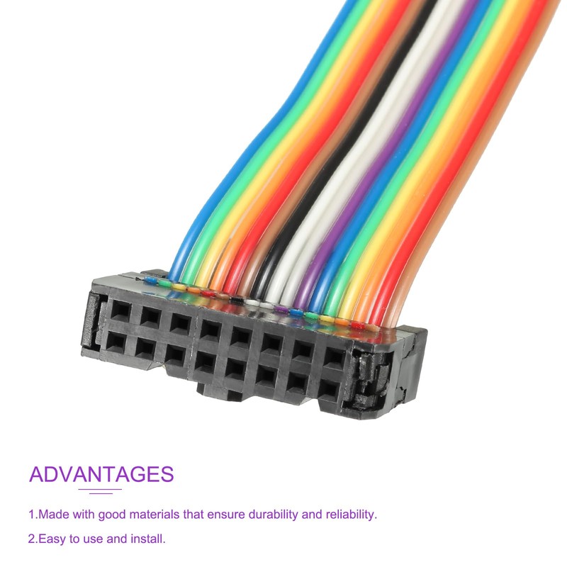 DMiotech 1 Pack 16 Pins IDC Flat Ribbon Cable 148