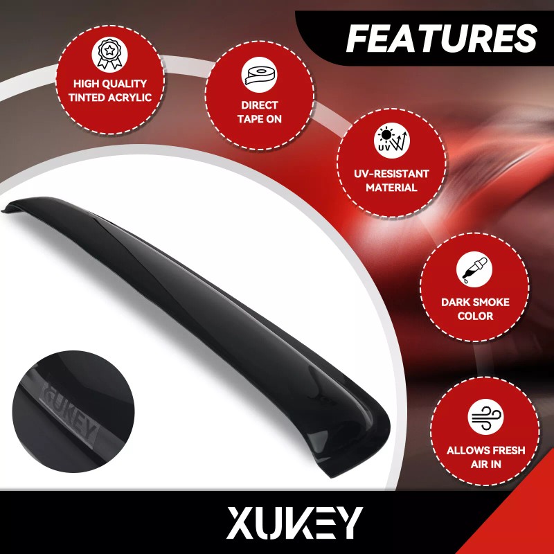 Xukey Sunroof Visor Window Top Moonroof Vent 36.2" Rain Guard