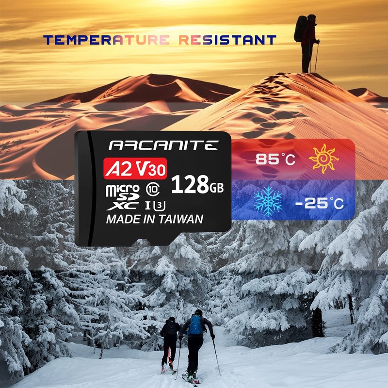 ARCANITE microSD Memory Card with Adapter 128 GB