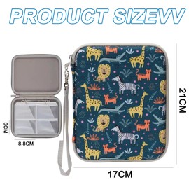 Card Holder for Yoto Card, 80 Pockets Card Binder Folder With Zipper, Card Case for Kids Adults, Card Organiser for 2.3 * 3.4 Inch Mini Audiobook Playing Cards Toy, Animal