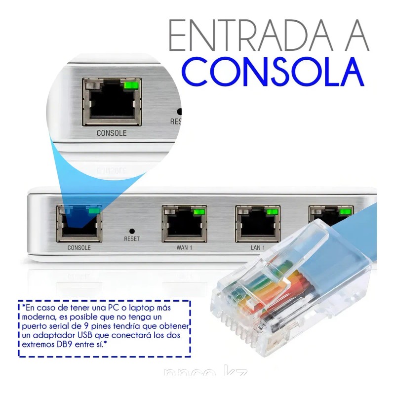 Cable Consola Savefree Rj45 a Db9 Hembra Rs232 Cisco 1.8m