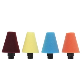 Polishing Pads, Versatile Conical Buffing Sponge Mini Detail Wheel Polisher Kit Car Drill Foam Ball Use On Rotary Tools Power Scrubber Attachment for Automotive Hub Care Metal Plastic Ceramic Glass