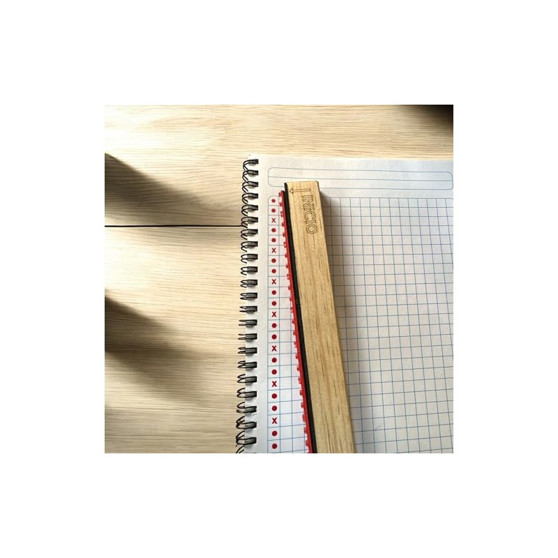 Inkvasor Sello Base de Madera Para Márgenes Escolares - Incluye