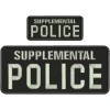 Supplemental Police EMBROIDERY PATCH 4X10 AND 2X5 HOOK ON BACK