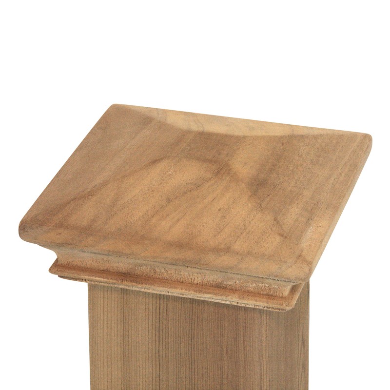 4x4 Wood Pyramid Post Cap by Captiva - One-Piece Miterless