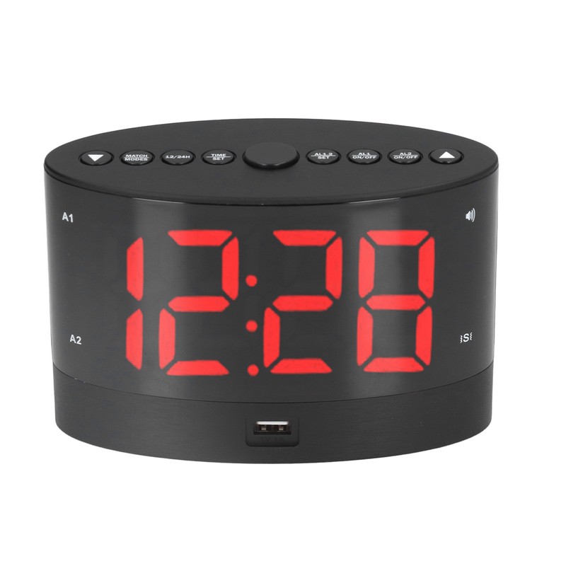 Digital Alarm Clock USB Charging Alarm Clock with 3 Vibration