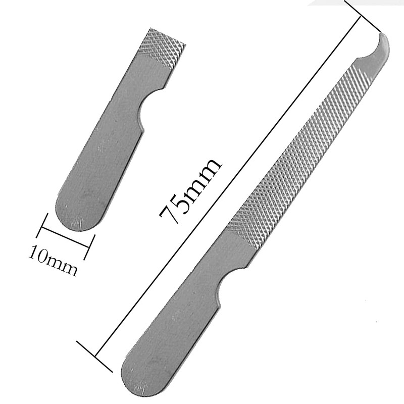 10 Pack Nail File Set Stainless Steel Double Side Nail