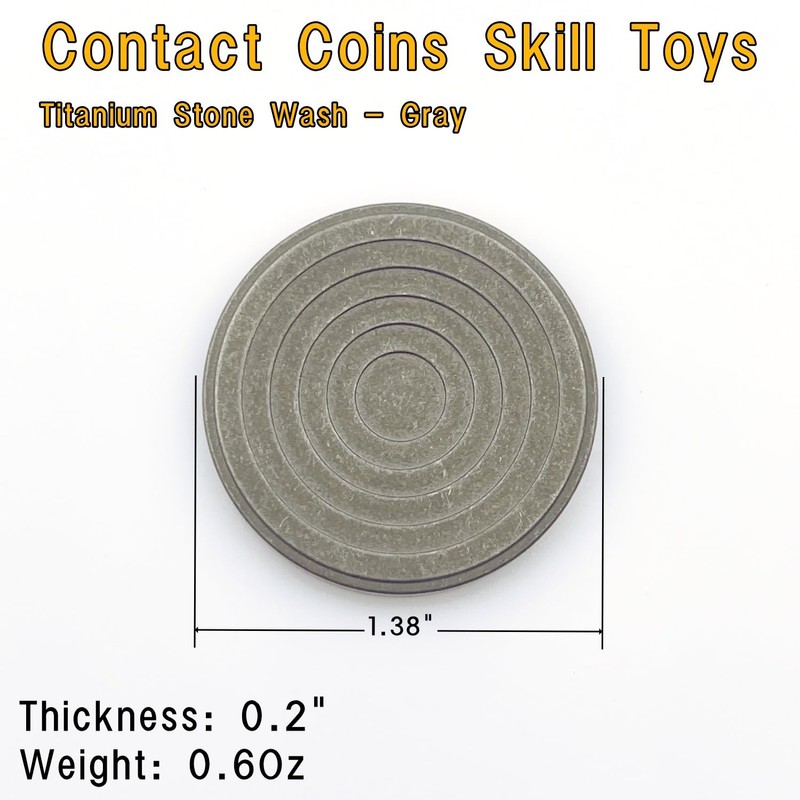 EDC Titanium Contact Coins Fidget Toys, Pocket Skill Toys Lucky