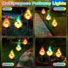 VIHOSE 3 Pack Solar Powered Gnome Garden Pathway Lights Powered