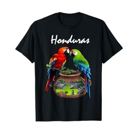 Honduras Trip Scarlet Macaw Honduras Family Vacation T-Shirt