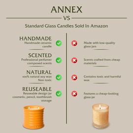 Scented Winter Balsam Fir Candles, Luxury Gifts for Women & Men, Home Large 8oz Candels- Aromas of Rose, Pine, Tea Coffee Thymes in Red, Pink, Cotton Wicks, Natural Soy Wax, No Beeswax – Annex Candle