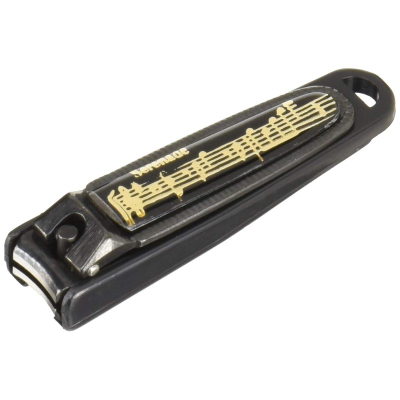 Nakano NC-65/GF/BL Nail Clippers, Sheet Music Pattern, Black