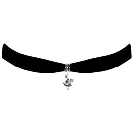 Victorian Vault Alice in Wonderland Rabbit Hare Black Velvet Choker Steampunk Gothic Pendant Necklace