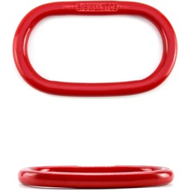 yakicag Safety Chain Link, Oblong Master Link, 1 Pack 7/8" Heavy Duty Lifting Ring, 6600 lbs Load Capacity, Heavy Duty Grade 80 Steel, Red