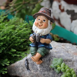 Garden gnomes for outdoors, mini pond, garden gnome, funny garden gnomes, mini pond decoration, pond decoration, garden gnome funny, gifts for anglers