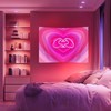 RLINZU Pink Heart Hand Neon Sign Battery/USB Powered LED Decorative