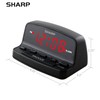 SHARP Digital Alarm Clock with Keyboard Style Controls, Battery Back-up,