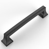 Amerdeco 15 Pack Matte Black Cabinet Pulls 5 Inch(128mm) Hole