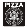 Retro Planet Vinyl Sticker; Pizza Punk Rock Logo Inspired Sticker