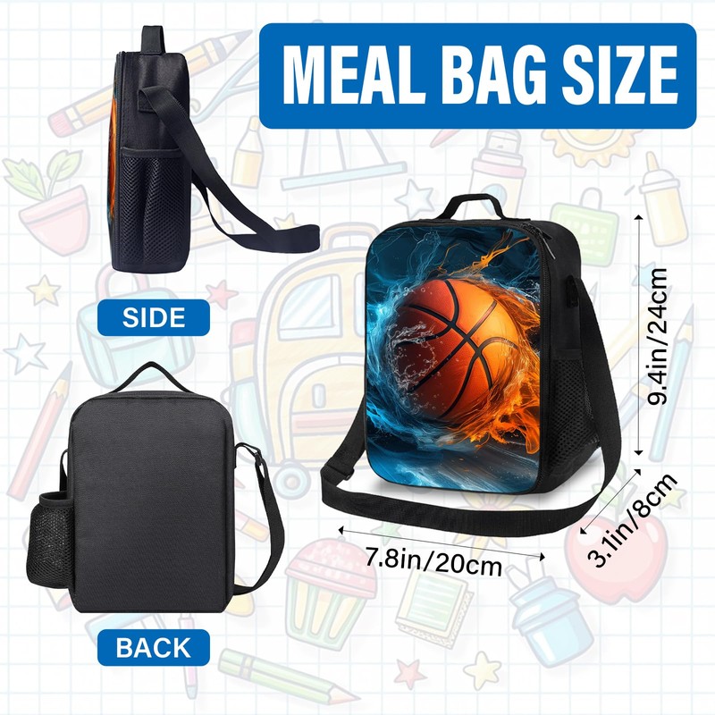 Ialtsidws 3PCS Basketball Backpack for Boys 17 Inch Kids Sports
