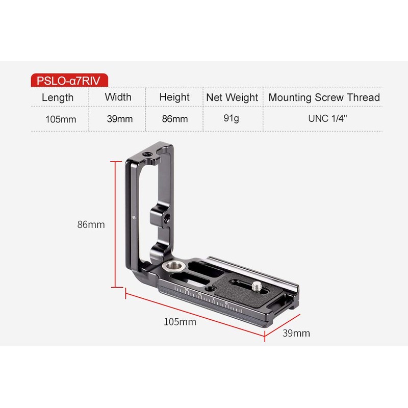 SUNWAYFOTO PSLO-A7RIV L-Bracket for Sony a7riv Arca Swiss Quick Release