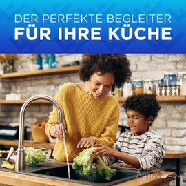 LOBENSWERK Flexible Drain Hose – 100% Waterproof – Siphon Kitchen Sink with G 1 1/2 Inch and 40/50 mm Insert Size – Odour Trap and Seals