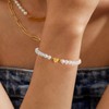BAYLAY Initial Bracelets for Women Teen Girls, 18K Gold Plated