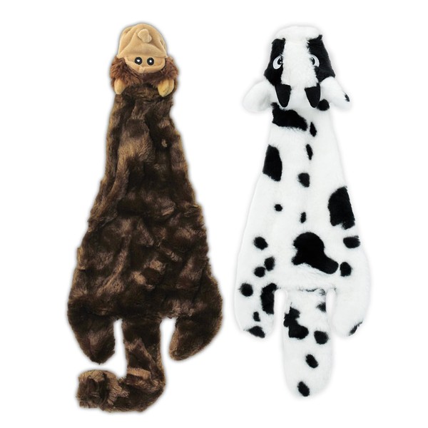 Best Pet Supplies 2-in-1 Stuffless Squeaky Dog Toys with Soft,